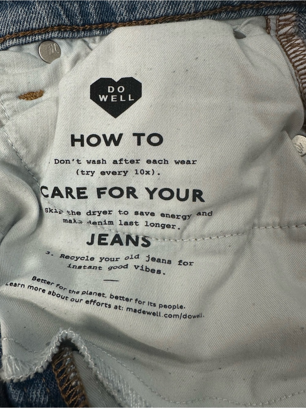 Madewell Straight Leg Jeans in Light Blue and Dark Accents - Picture 8 of 8